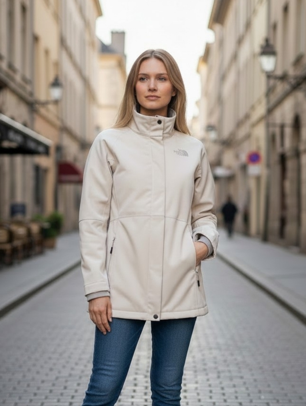 The North Face Women's Beige Softshell Jacket Size Small